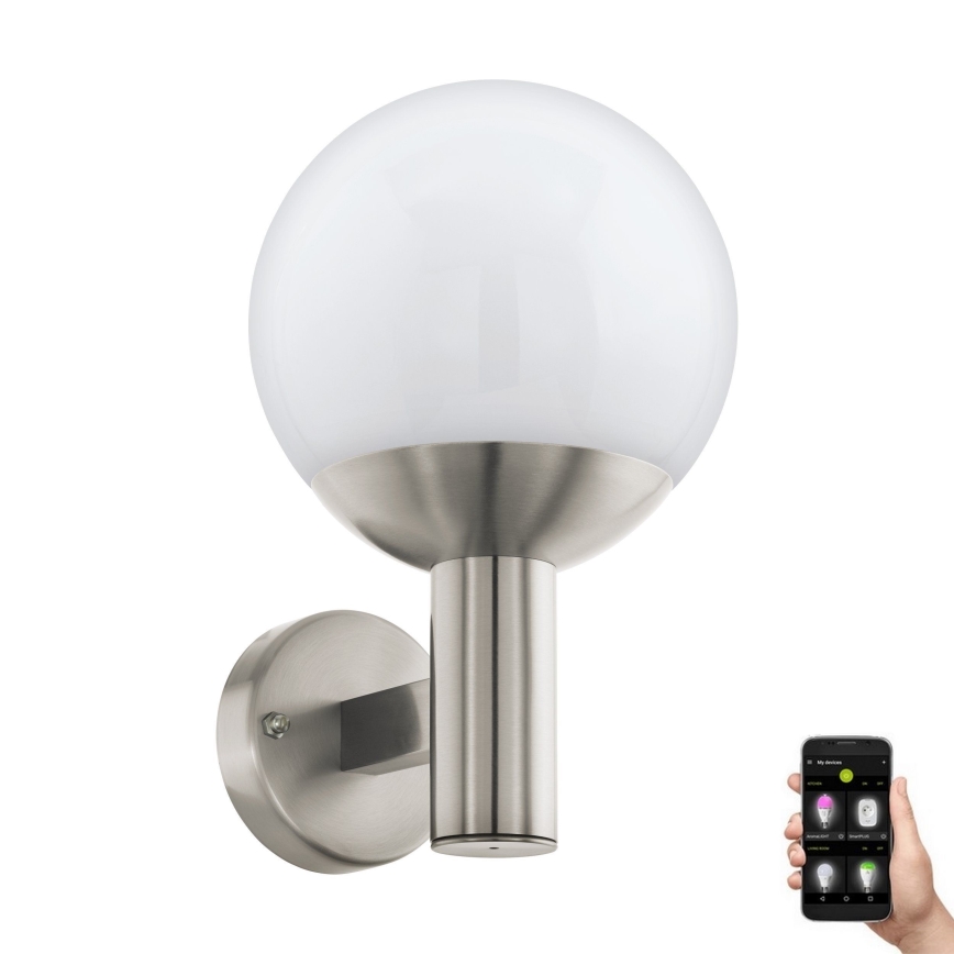 Eglo - Iluminação de parede exterior LED RGB NISIA-C 1xE27/9W/230V IP44