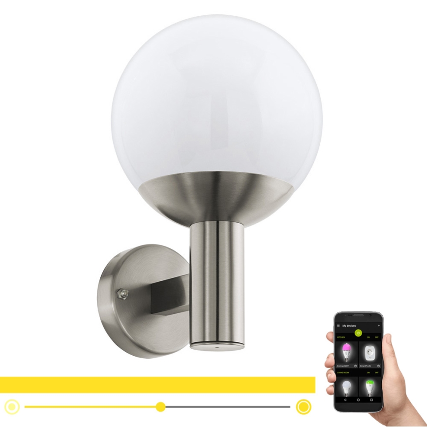 Eglo - Iluminação de parede exterior LED RGB NISIA-C 1xE27/9W/230V IP44