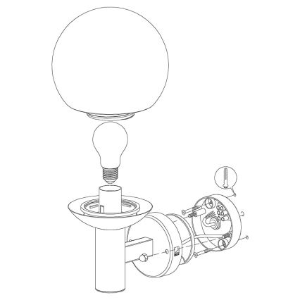 Eglo - Luminária de parede exterior LED dimmerizável NISIA-C 1xE27/9W/230V IP44