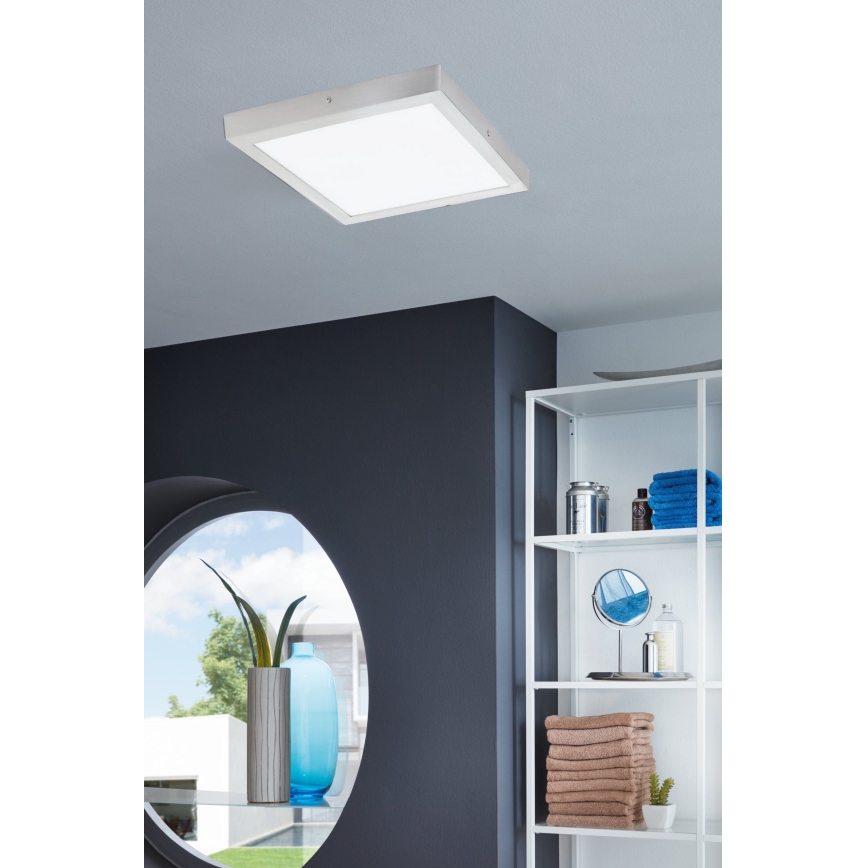 Eglo - Luz de teto LED 1xLED/25W/230V prata angular
