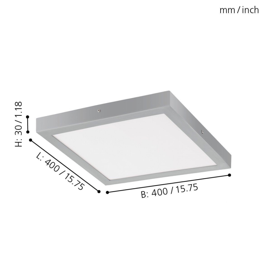 Eglo - Luz de teto LED 1xLED/25W/230V prata angular