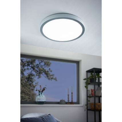 Eglo - Luz de teto LED 1xLED/25W/230V prata redondo 4000K