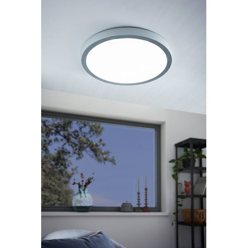 Eglo - Luz de teto LED 1xLED/25W/230V prata redondo 4000K