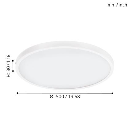 Eglo - Luz de teto fosca LED 1xLED/25W/230V