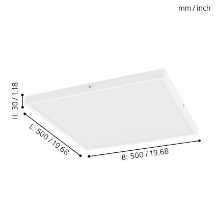 Eglo - Luz de teto fosca LED 1xLED/25W/230V