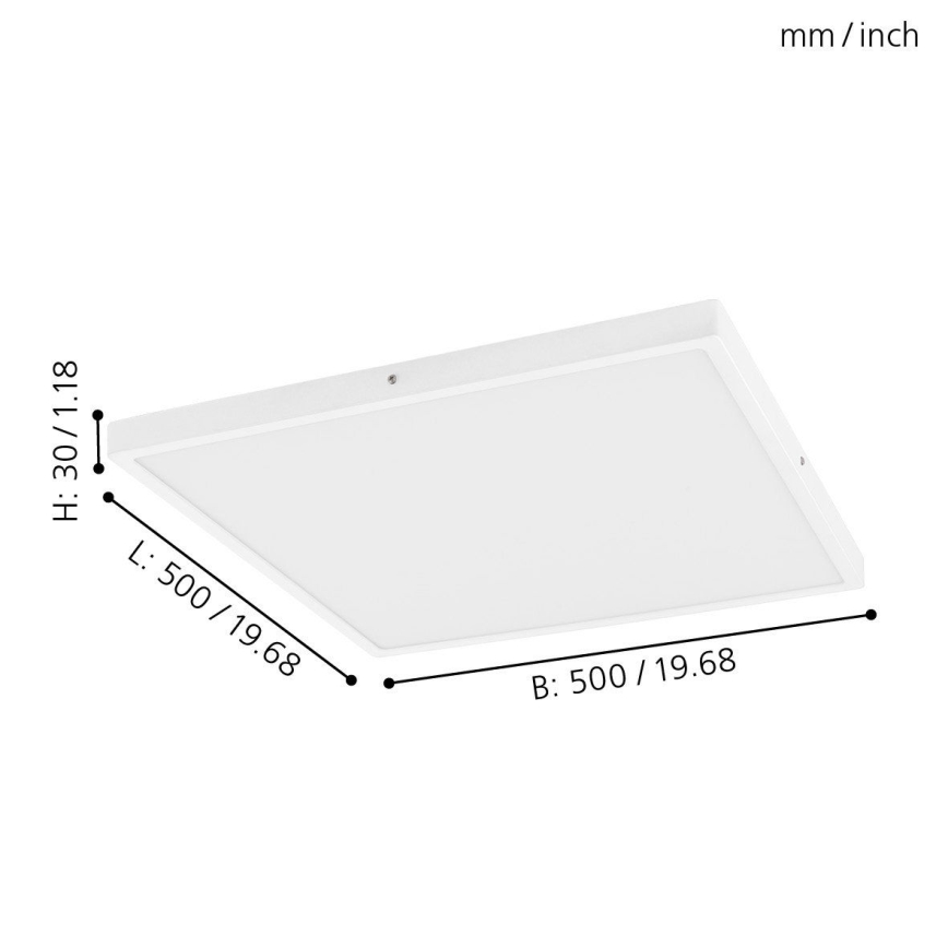 Eglo - Luz de teto fosca LED 1xLED/25W/230V