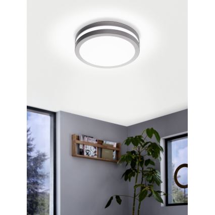 Eglo - Iluminação de teto de casa de banho LED com regulação LOCANA-C LED/14W cinzento IP44