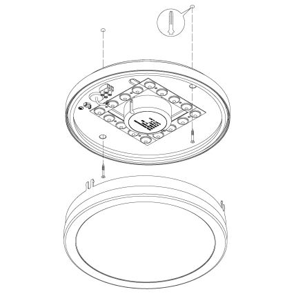Eglo - Plafonier LED regulável para casa de banho LOCANA-C LED/14W cinza IP44