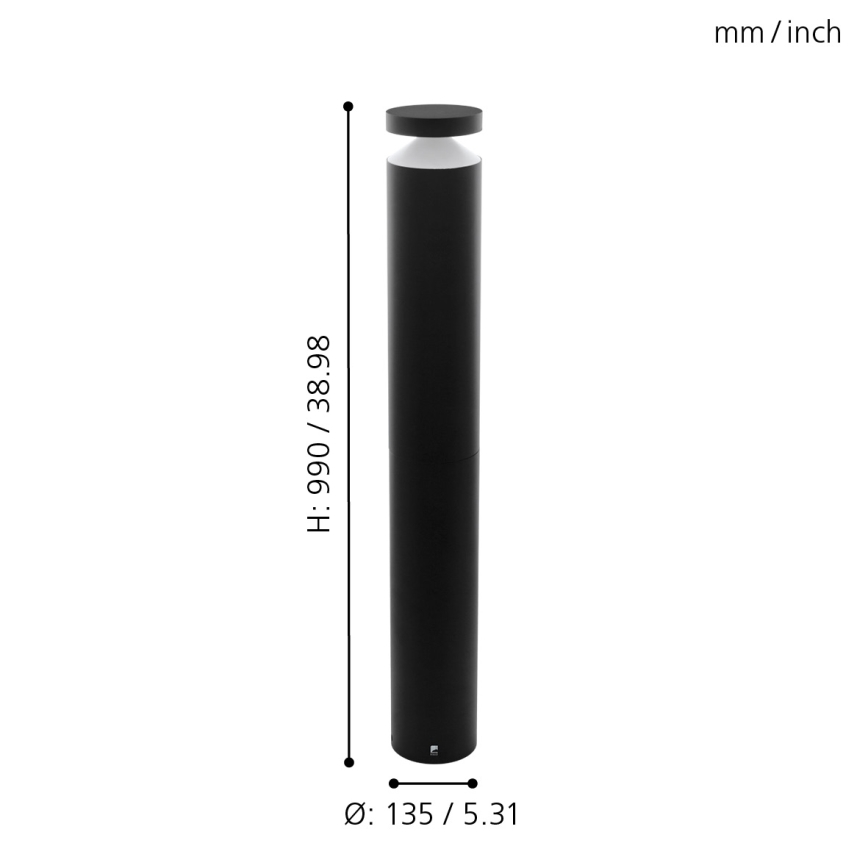 Eglo - Candeeiro LED de exterior LED/11W/230V preto antigo 990 mm IP44