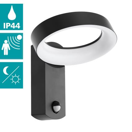 Eglo - Luz de parede LED de exterior com sensor LED/11W/230V IP44