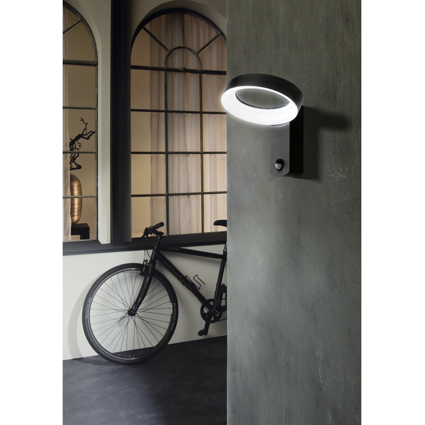 Eglo - Luz de parede LED de exterior com sensor LED/11W/230V IP44