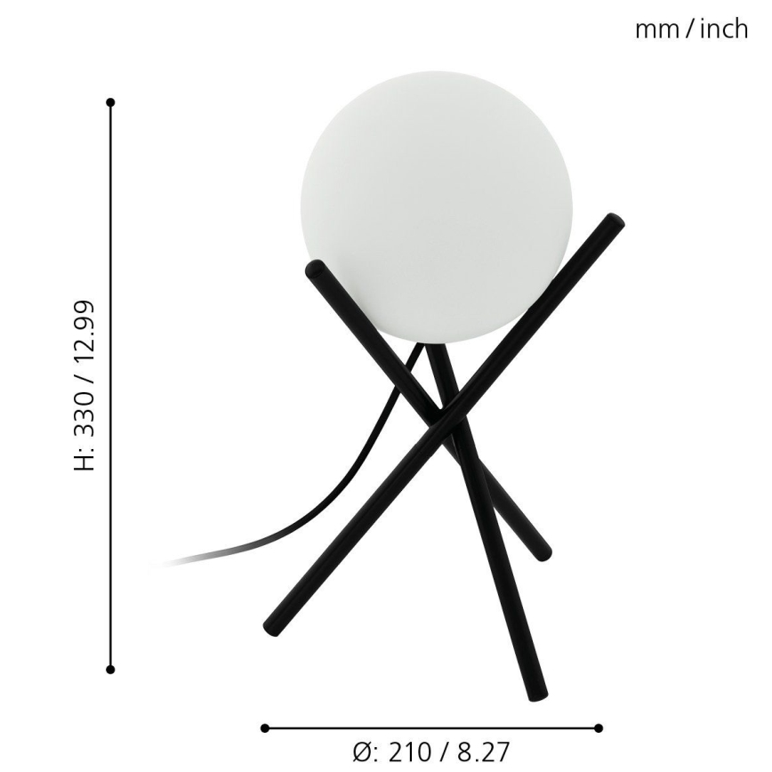 Eglo - Lâmpada de mesa 1xE14/28W/230V