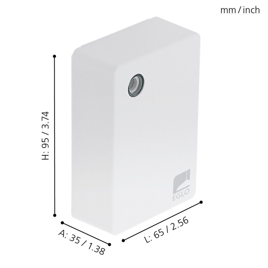 Eglo - Sensor de crepúsculo 2-1000 lux branco IP44