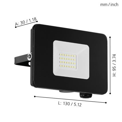 Eglo - Holofote LED LED/20W/230V IP65