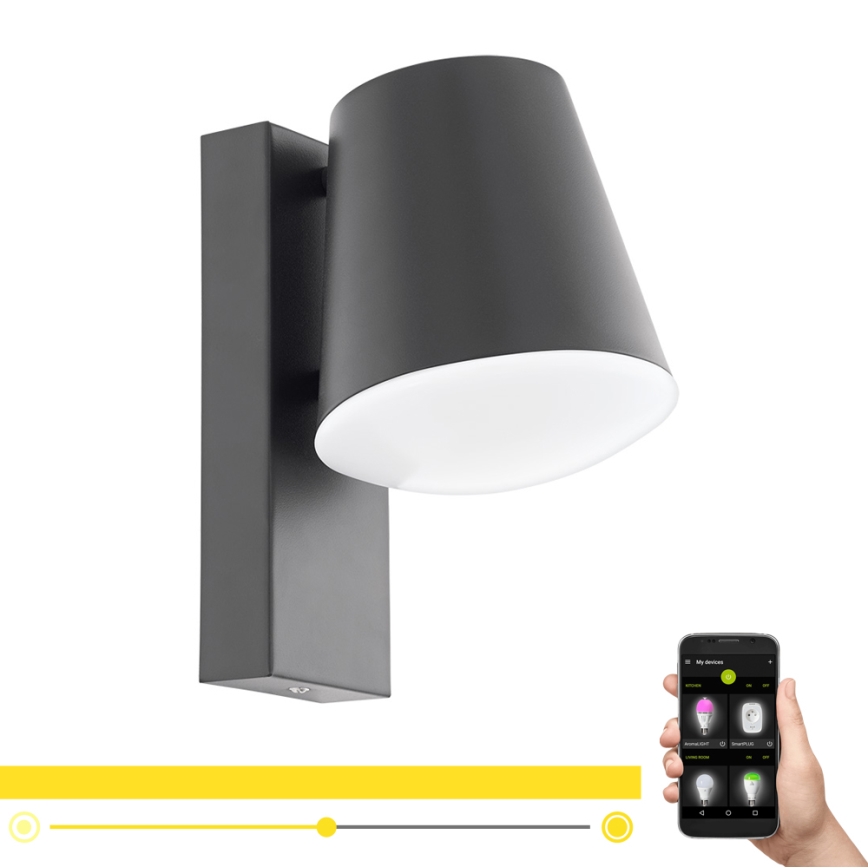 Eglo - Iluminação exterior LED com regulação CALDIERO-C 1xE27/9W/230V IP44