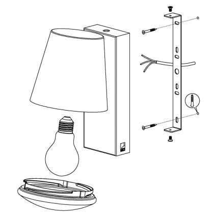 Eglo - Iluminação exterior LED com regulação CALDIERO-C 1xE27/9W/230V IP44