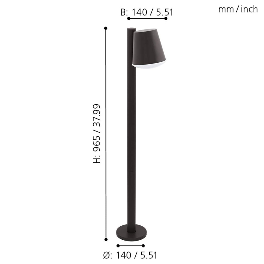Eglo - LED RGB Regulação exterior candeeiro CALDIERO-C 1xE27/9W/230V antracite IP44
