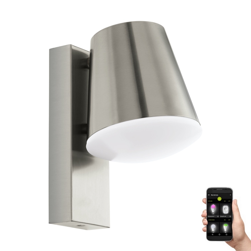 Eglo - Iluminação de parede exterior LED com regulação CALDIERO-C 1xE27/9W/230V IP44