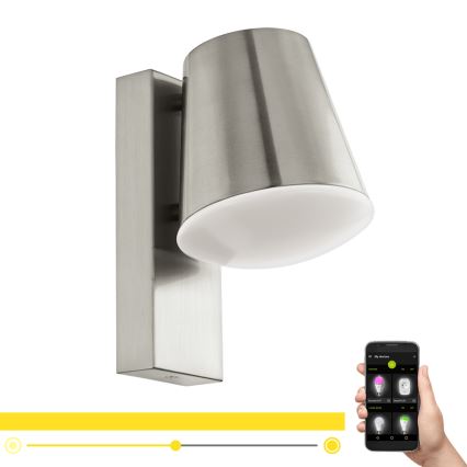 Eglo - Iluminação de parede exterior LED com regulação CALDIERO-C 1xE27/9W/230V IP44
