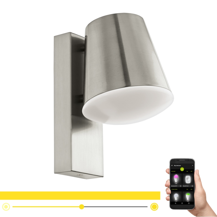Eglo - Iluminação de parede exterior LED com regulação CALDIERO-C 1xE27/9W/230V IP44