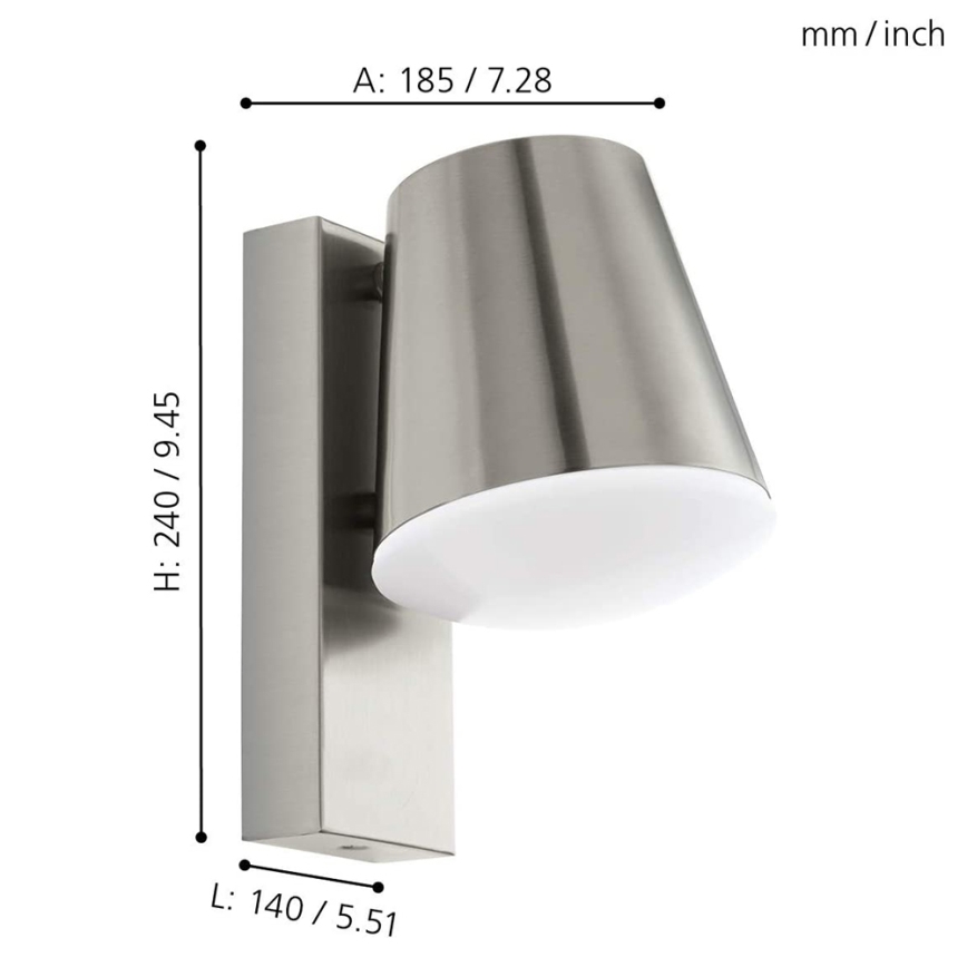 Eglo - Iluminação de parede exterior LED com regulação CALDIERO-C 1xE27/9W/230V IP44