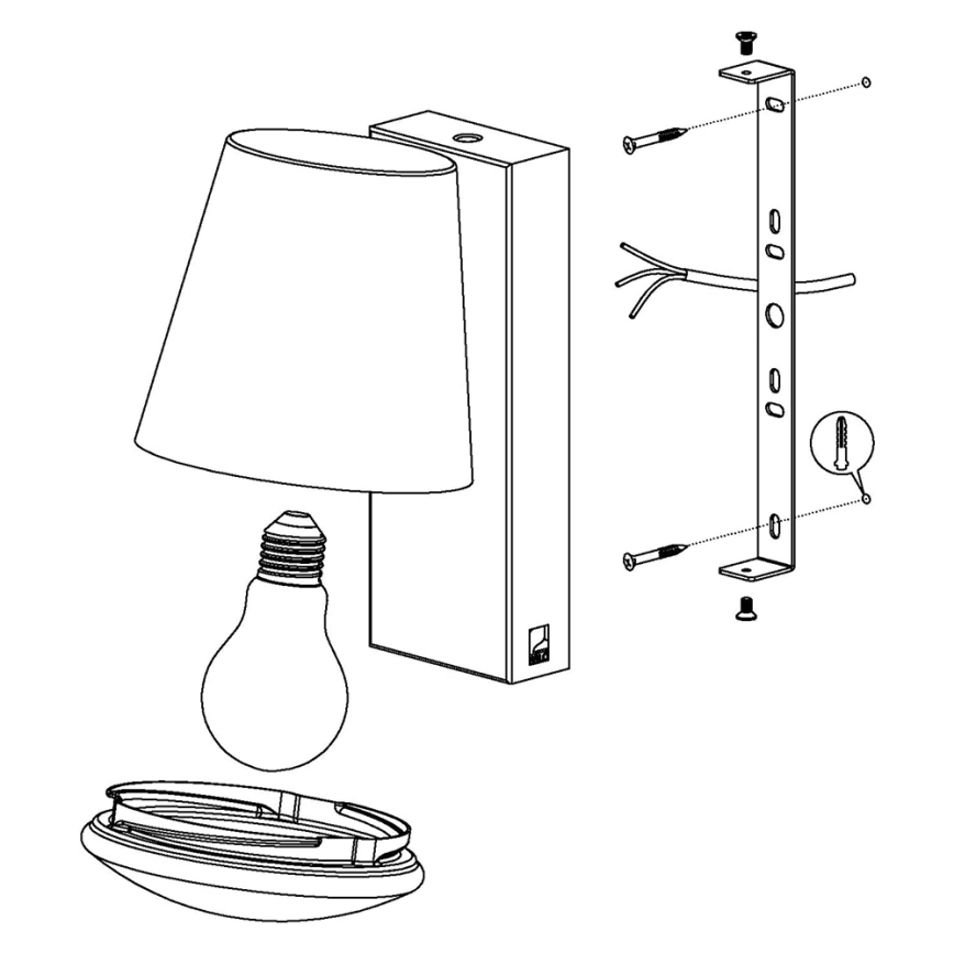 Eglo - Iluminação de parede exterior LED com regulação CALDIERO-C 1xE27/9W/230V IP44
