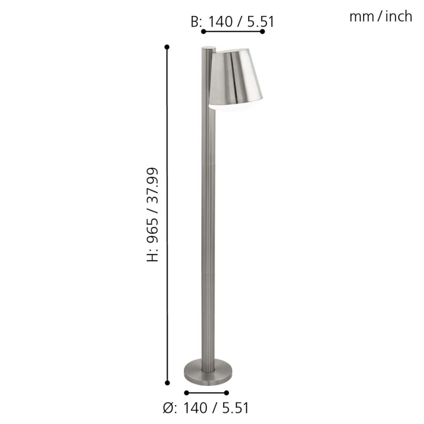 Eglo - Candeeiro exterior LED RGB com regulação CALDIERO-C 1xE27/9W/230V mate cromada IP44