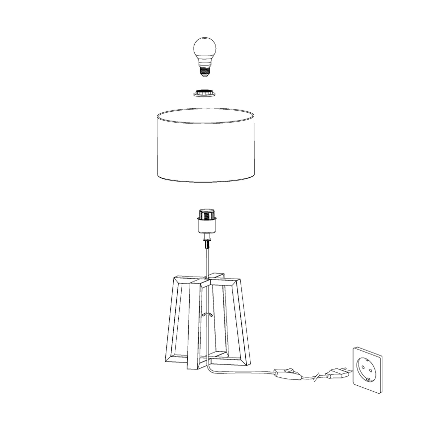 Eglo - Lâmpada de mesa 1xE27/60W/230V
