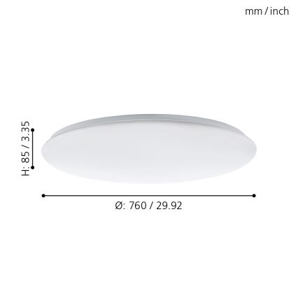 Eglo - Luz de teto fosca LED LED/60W/230V