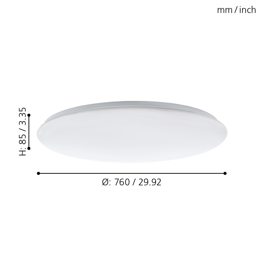 Eglo - Luz de teto fosca LED LED/60W/230V