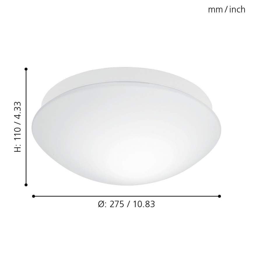 Eglo - Luz de casa de banho com sensor 1xE27/20W/230V IP44