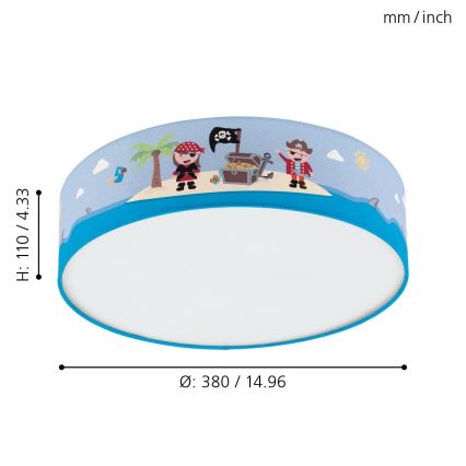 Eglo - Luz de teto de criança 2xE27/40W/230V