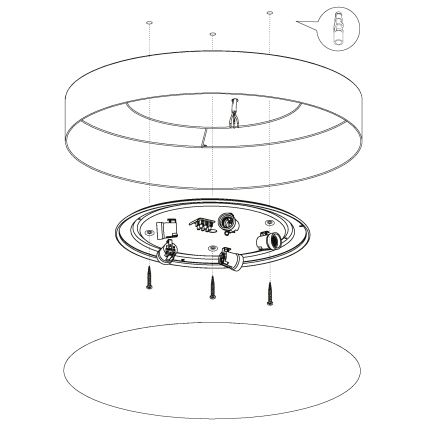 Eglo 97616 - Luz de teto PASTERI 5xE27/60W/230V 76 cm