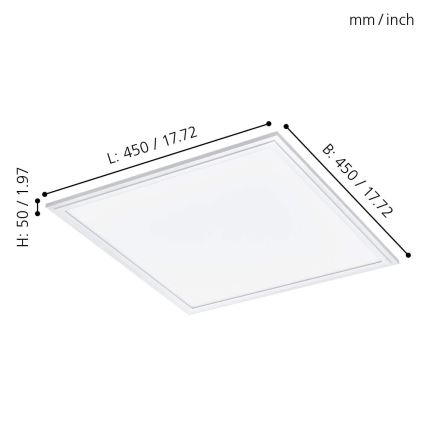 Eglo - LED RGB Iluminação com regulação SALOBRENA-C 1xLED/24W/230V + controlo remoto