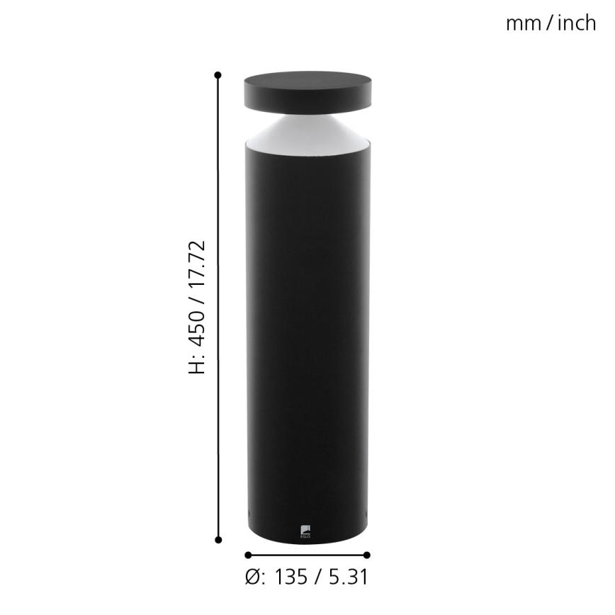 Eglo - Candeeiro LED de exterior LED/11W/230V preto antigo 450 mm IP44