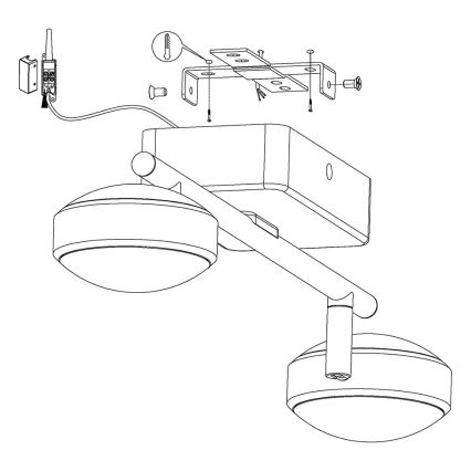 Eglo 97715 - LED RGB Foco com regulação CORROPOLI-C 2xLED/5W/230V