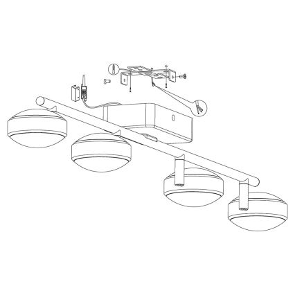 Eglo - LED RGB Foco com regulação CORROPOLI-C 4xLED/5W/230V