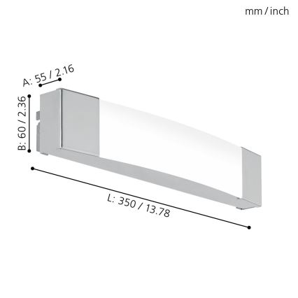 Eglo - Iluminação de espelho de casa de banho LED LED/8,3W/230V IP44