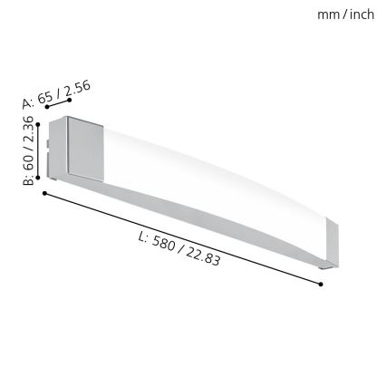 Eglo - Iluminação de espelho de casa de banho LED LED/16W/230V IP44