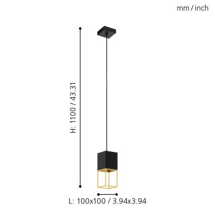 Eglo - Candelabro num fio LED 1xGU10/5W/230V
