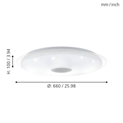 Eglo - Luz de teto fosca LED LED/40W/230V