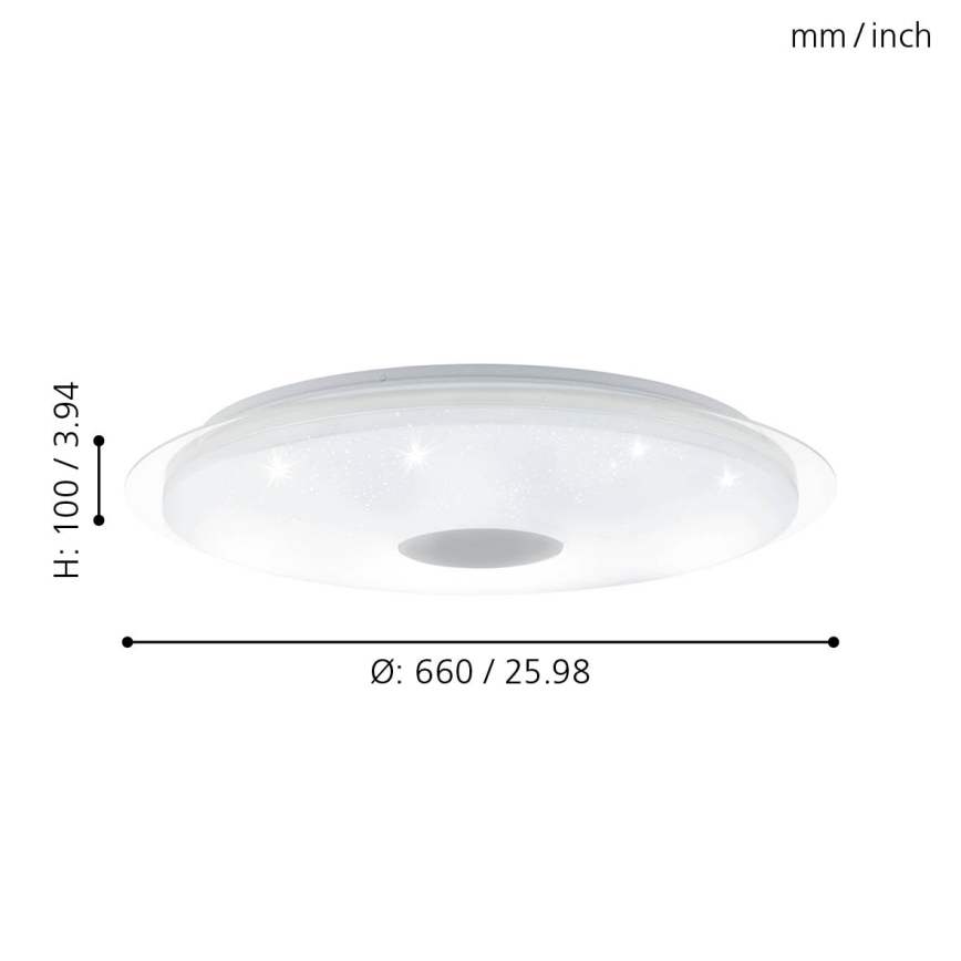 Eglo - Luz de teto fosca LED LED/40W/230V