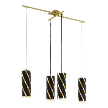 Eglo 97768 - Candelabro num fio PINTO NERO 1 4xE27/60W/230V