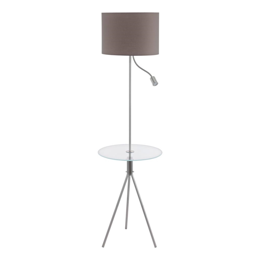 Eglo 97771 - Candeeiro de pé com mesa POLICARA 1xE27/60W/230V+LED/3,5W