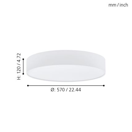 Eglo - Luminária de teto LED dimmerizável LED/40W/230V + controlo remoto