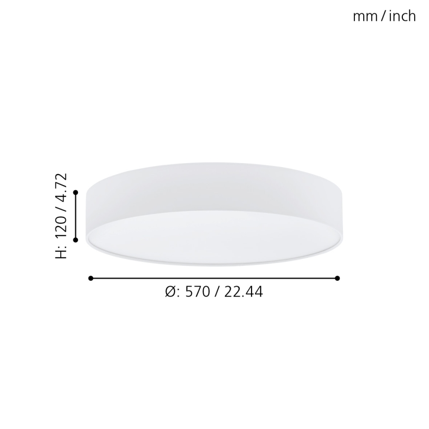 Eglo - Luz de teto fosca LED LED/40W/230V