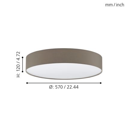 Eglo - Luz de teto fosca LED LED/40W/230V