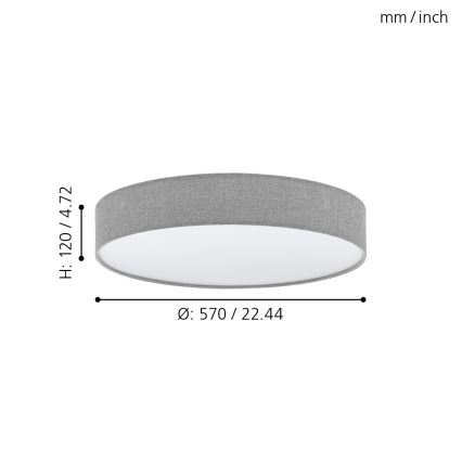 Eglo - Luz de teto fosca LED LED/40W/230V