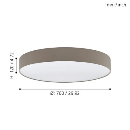 Eglo - Luz de teto fosca LED LED/60W/230V