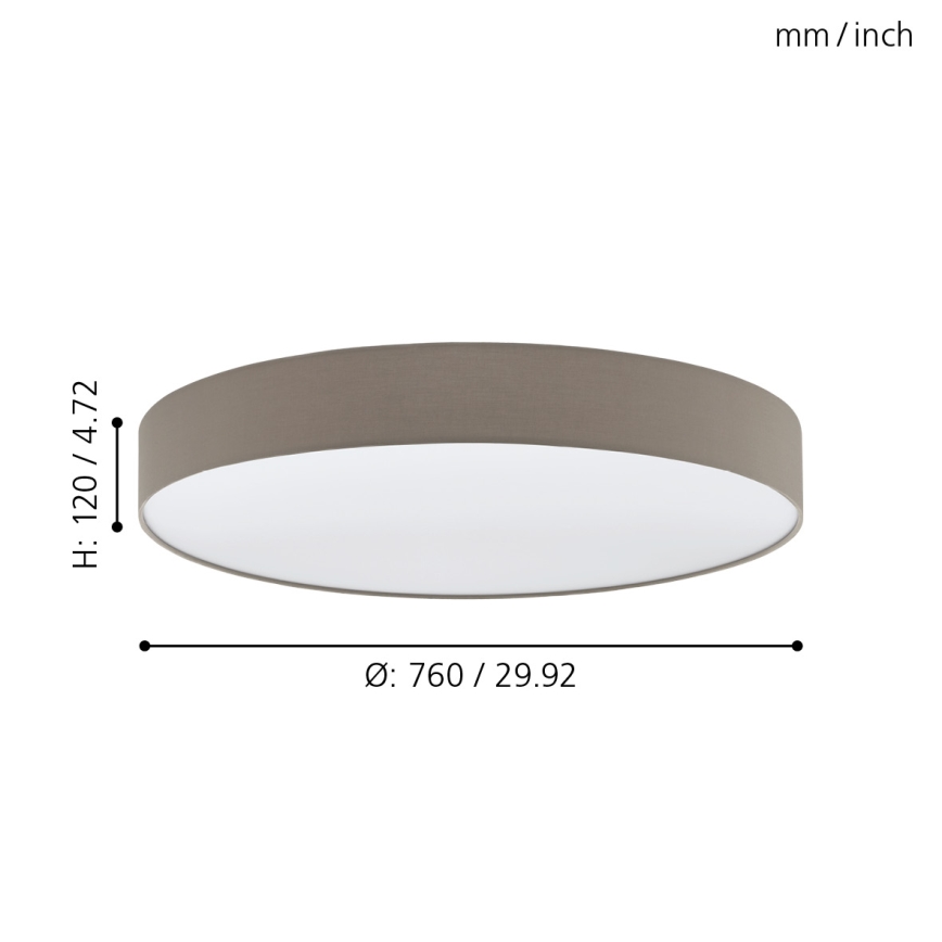 Eglo - Luz de teto fosca LED LED/60W/230V